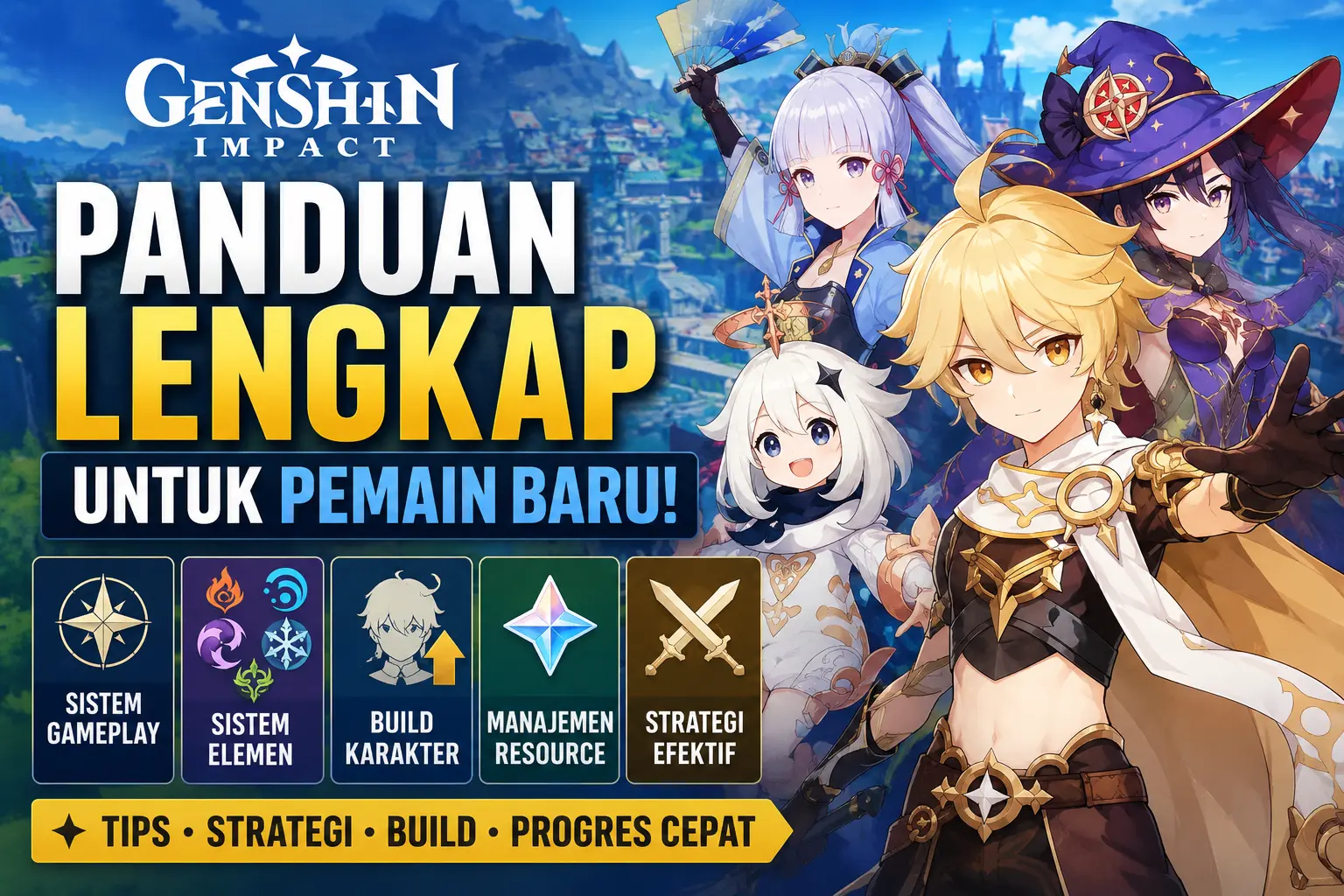 Panduan Bermain Genshin Impact: Sistem Gameplay, Karakter, dan Strategi Efektif